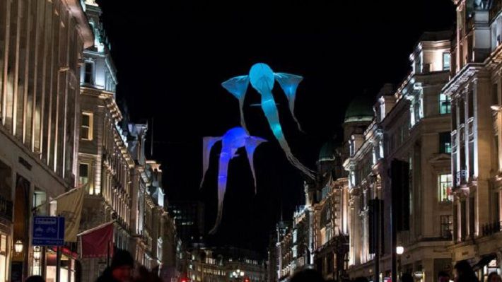 В Лондоне проходит арт-фестиваль огней Lumiere‍