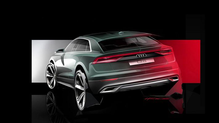 Audi опубликовала тизер нового флагманского кроссовера Audi Q8‍
