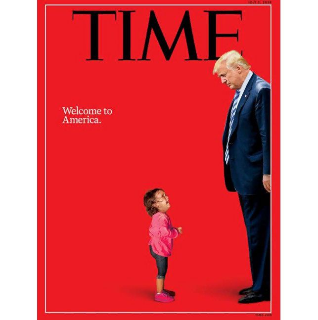 Трамп попал на обложку журнала Time‍ с девочкой-мигранткой