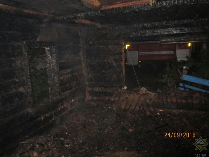 В Климовичском районе на пожаре погиб человек