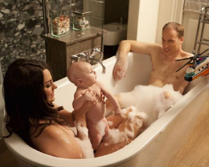 Кейт Миддлтон и принца Уильяма засняли в ванной