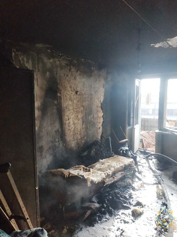 В Борисове спасли хозяина горящей квартиры