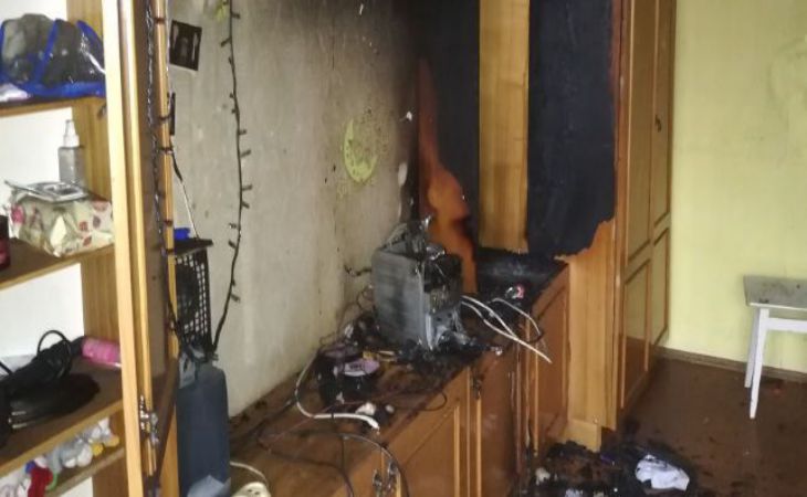 Пятилетний ребенок устроил пожар в витебской квартире