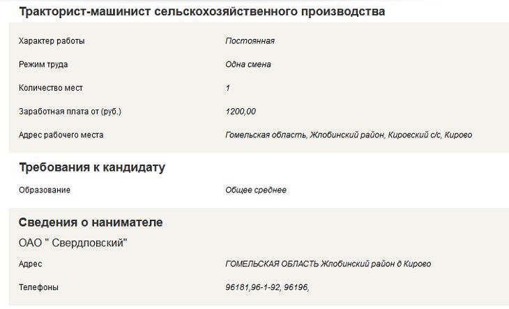 Кому в Жлобине платят до 1 200 рублей