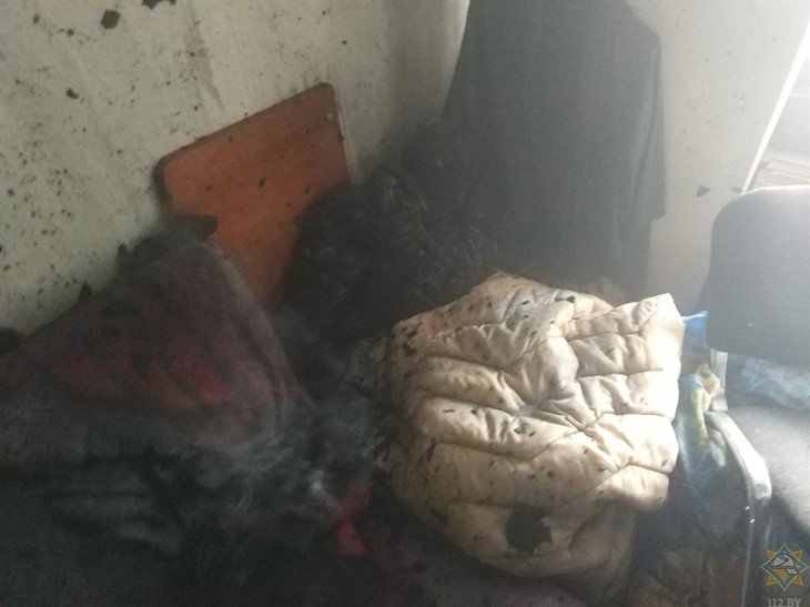 Непотушенная спичка привела к пожару в Минске