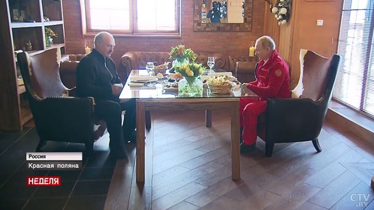 Что было на обед у президентов Беларуси и России в горнолыжном комплексе в Сочи