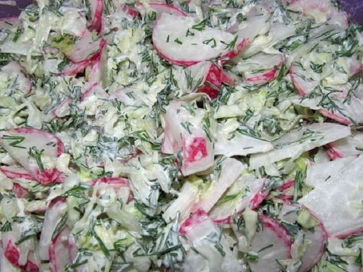 Салат из капусты свежей с майонезом рецепт