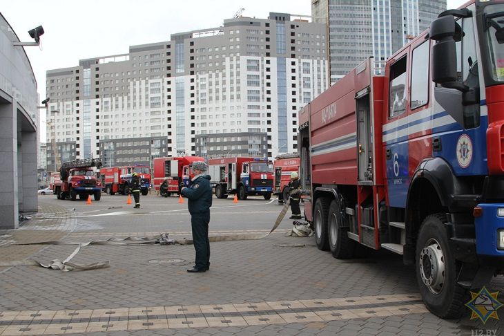 Спасатели провели масштабные учения в «Минск-Арене»