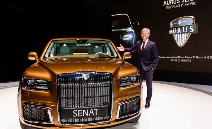 В Женеве показали российский президентский лимузин Aurus