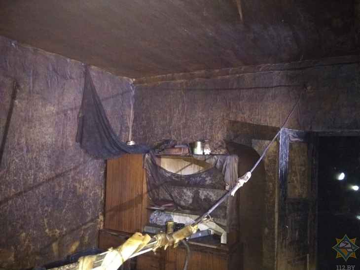 В Климовичском районе пенсионер едва не сгорел из-за курения