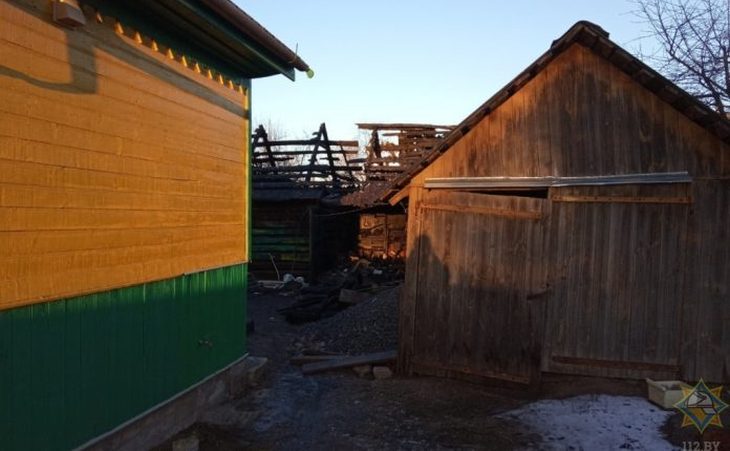 В Кировске горела баня