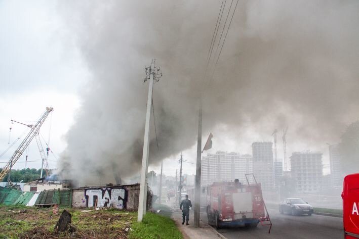 Пожар в Лиде: горел цех завода 