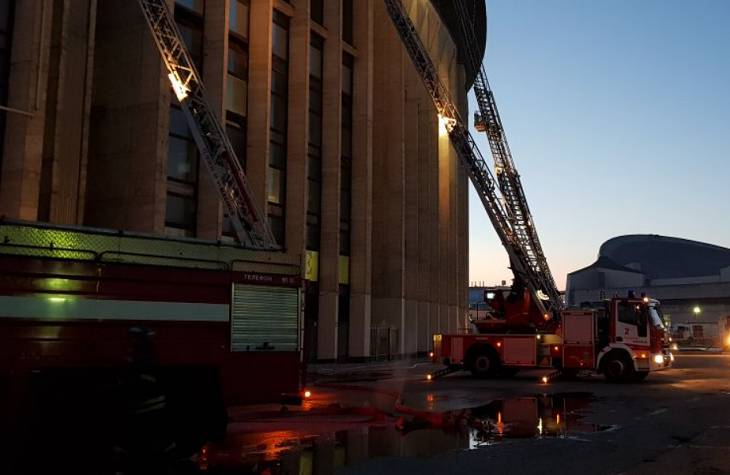 В спорткомплексе «Олимпийский» в Москве произошел пожар
