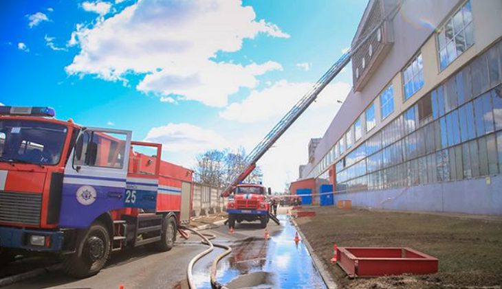 В одном из цехов МТЗ произошел пожар