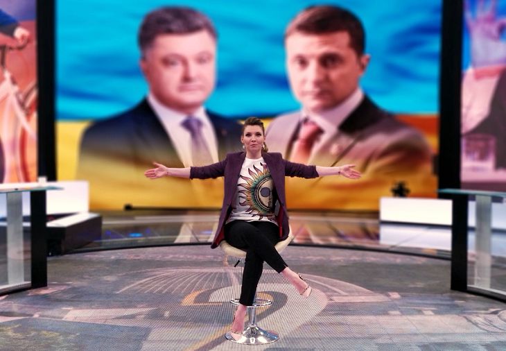 «Хто, якщо не я»: Скабеева вызвалась вести дебаты Порошенко и Зеленского