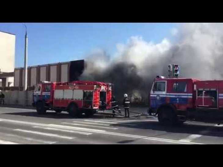 В Гродно горело здание почты