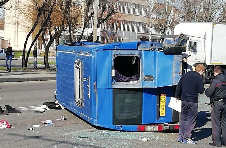 ДТП с маршруткой в Могилеве: пострадали минимум 10 человек