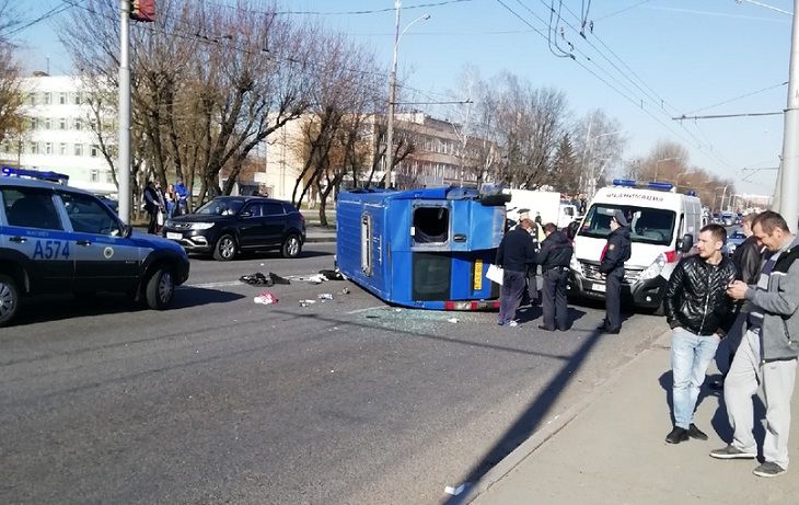 ДТП с маршруткой в Могилеве: пострадали минимум 10 человек