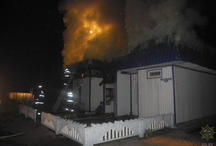 Торговый павильон горел в Гомельском районе