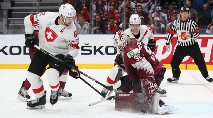 Хоккей. ЧМ. Латвия сражалась со Швейцарией 