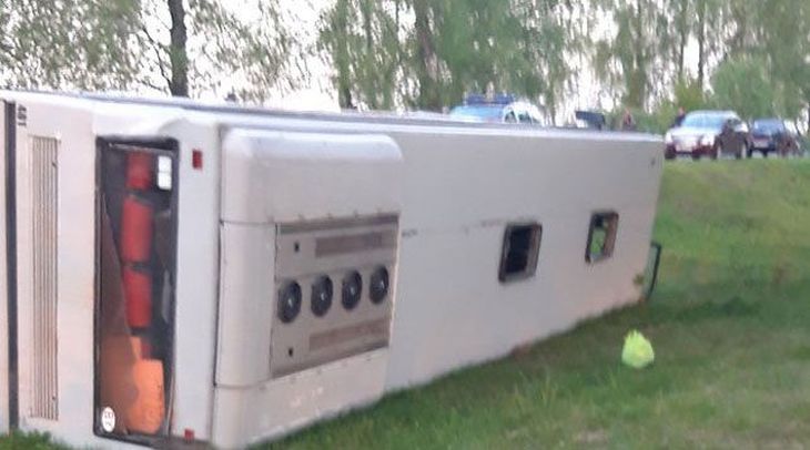 В Кировском районе опрокинулся рейсовый автобус, есть пострадавшие