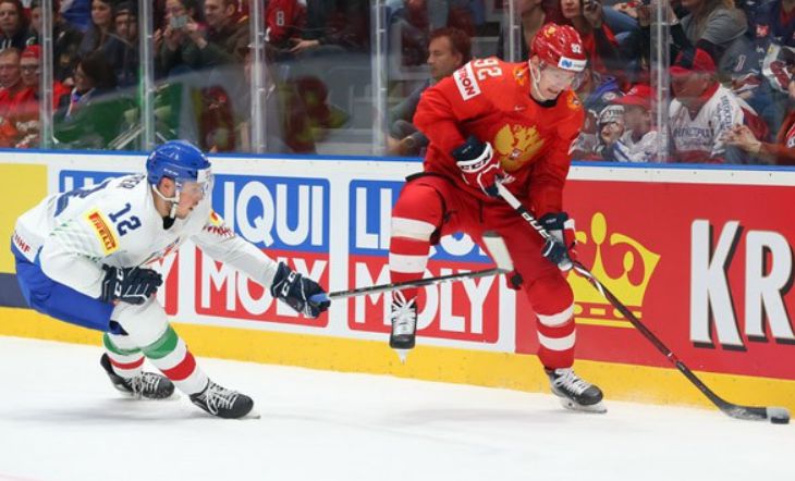 Сборная России разгромила Италию на чемпионате мира по хоккею со счетом 10:0