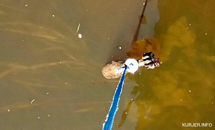 Житель Слуцка искал в реке ключи, а вытащил на верёвочке снаряд