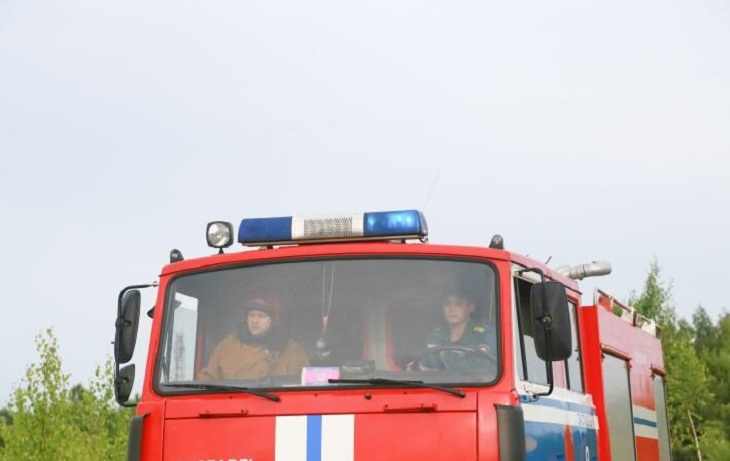 В Ляховичах горел магазин