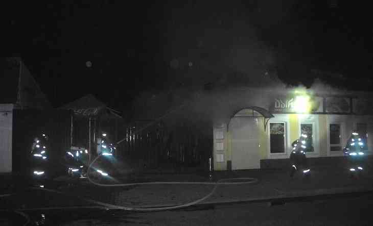 В Гомеле сгорело кафе: не исключен поджог 