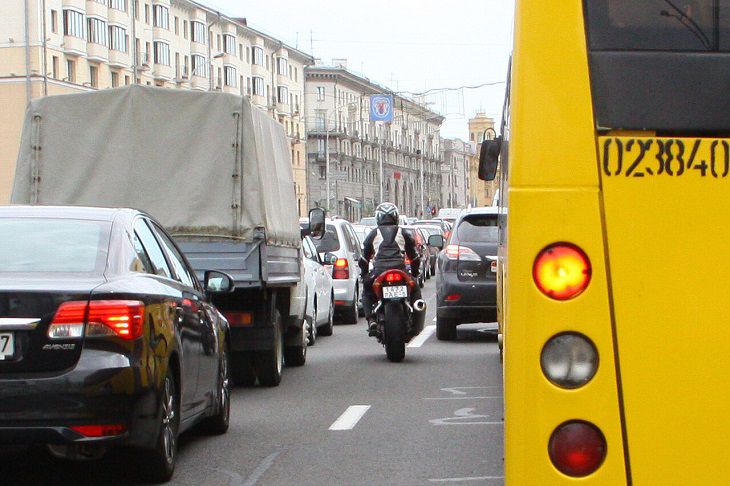 ДТП в центре Минска привело к огромной пробке 