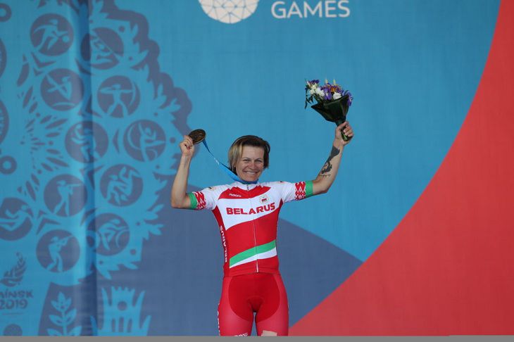 Татьяна Шаракова выиграла бронзу групповой велогонки по улицам Минска