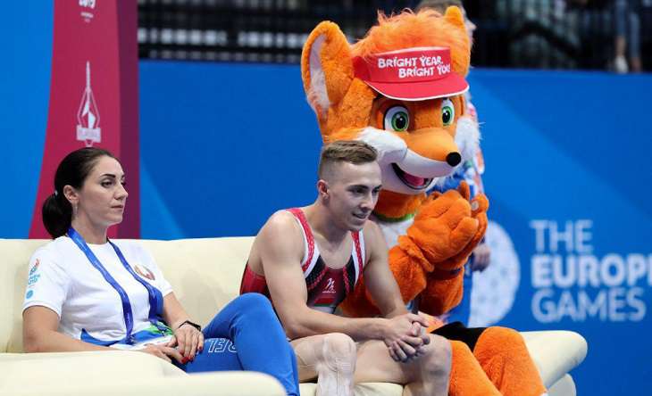 Белорус Владислав Гончаров завоевал золото в прыжках на батуте на II Европейских играх