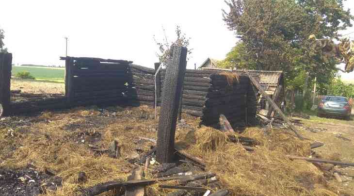 Под Зельвой милиционер спас бабушку при пожаре 