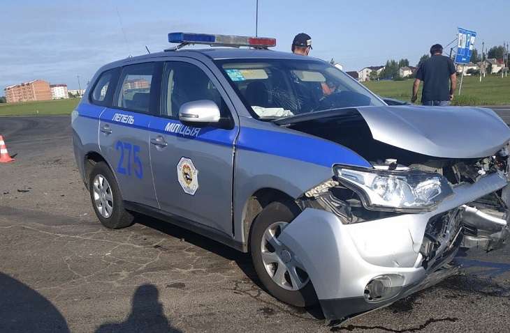 Автомобиль ГАИ попал в ДТП под Лепелем