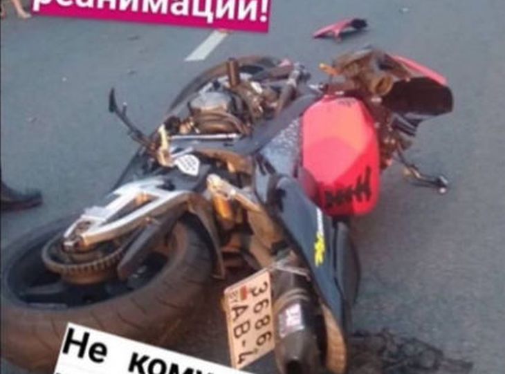 В Москве в аварию попал мотоцикл на гродненских номерах: водитель в реанимации