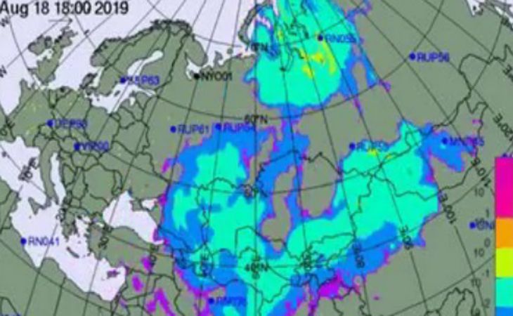 В интернете появилась карта распространения радиоактивного облака после взрыва под Архангельском