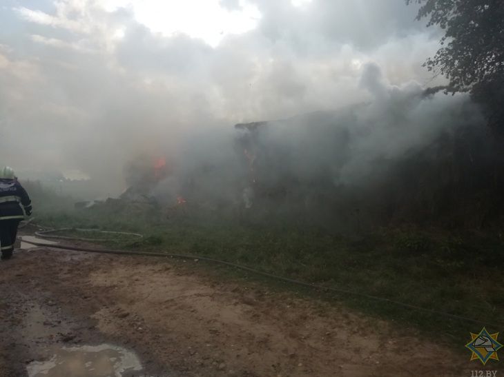 В Горецком районе тушили крупный пожар. Рассматривается поджог