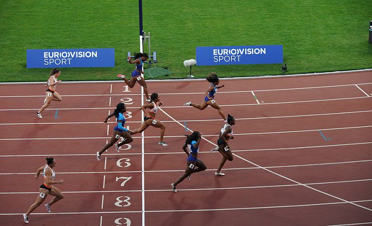 Британка Дэрилл Нейта выиграла забег на 100 м в матче легкоатлетов Европы и США в Минске