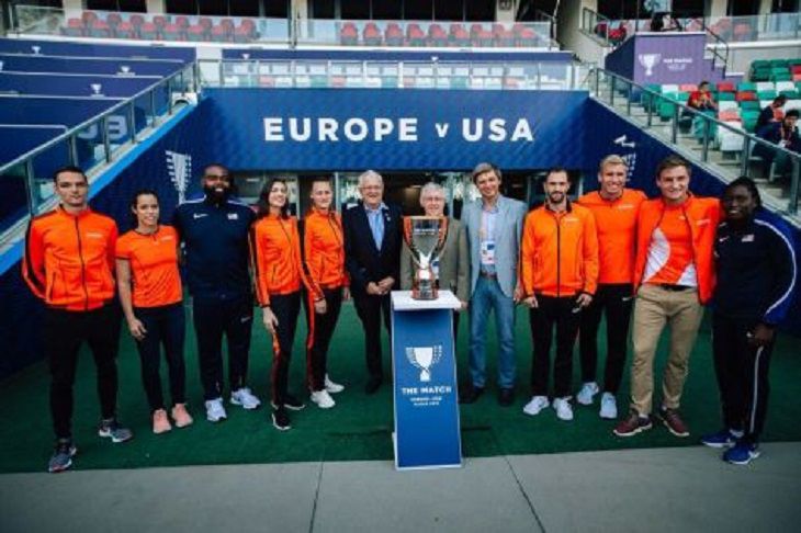 Европа — США. Бег на 100 м. США «забрали» все три первых места 