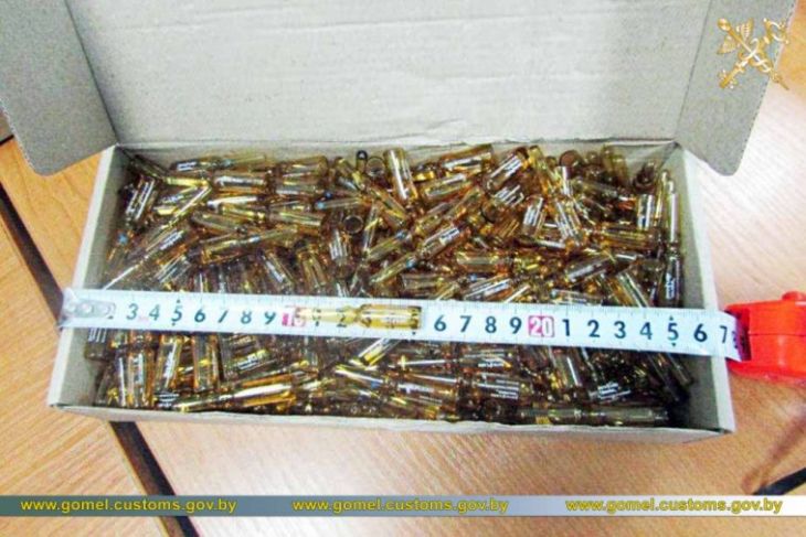 Белорус хотел провезти через границу более 25 тыс. ампул с анаболиками