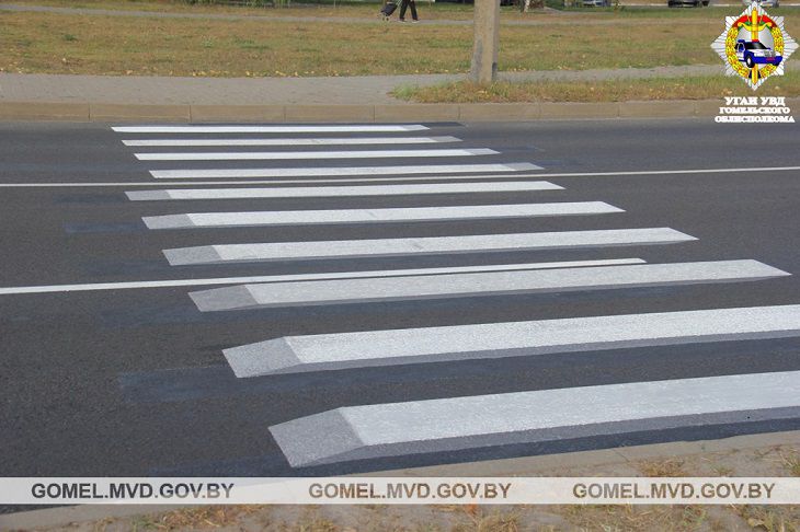 В Гомеле появился первый пешеходный переход, выполненный в технике 3D