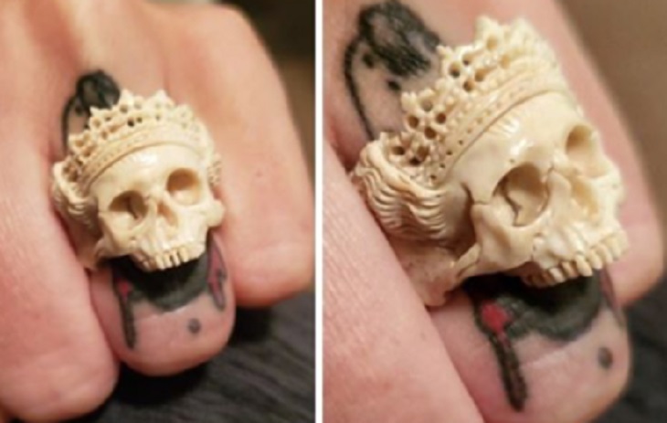 Муж подарил жене кольцо из человеческой кости