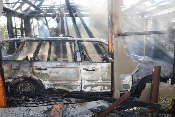 В Шарковщинском районе уничтожен автомобиль
