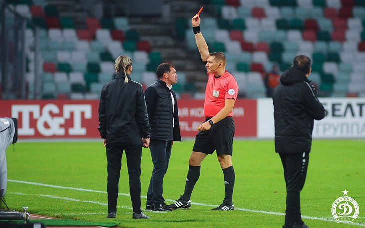 Главного тренера минского «Динамо» дисквалифицировали на 5 матчей за оскорбление судей