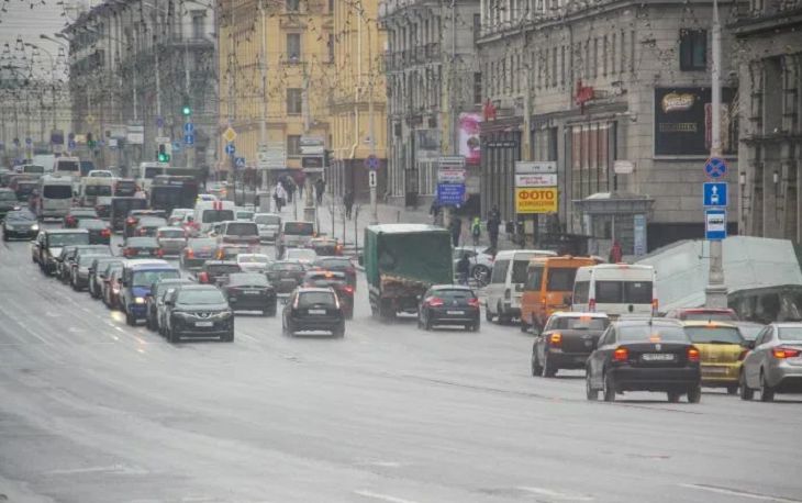 В центре Минска затруднено движение