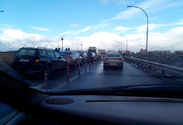 Массовое ДТП в Полоцке: на новом мосту столкнулись восемь машин