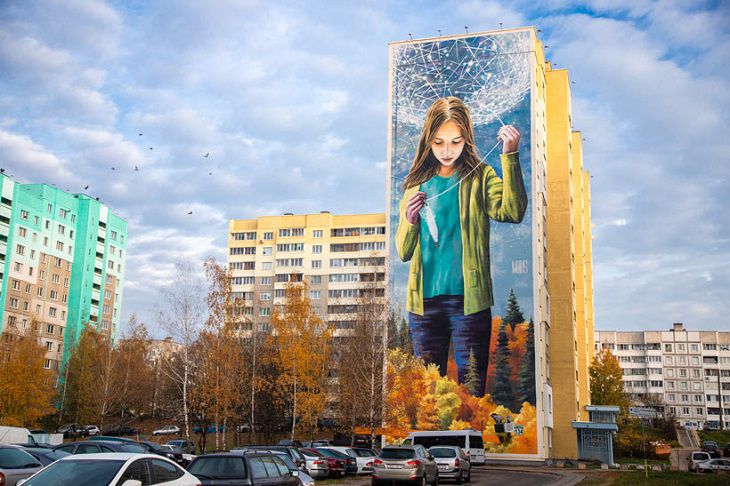 В Минске разрисовали несколько многоэтажек: кто и зачем