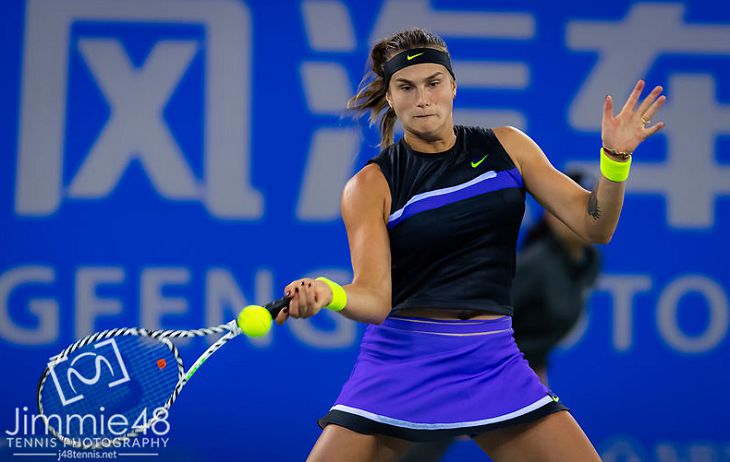 Соболенко и Мертенс сыграли матч на итоговом турнире WTA