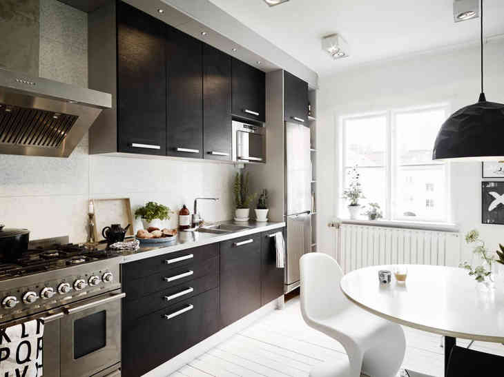 Черный цвет в дизайне кухни