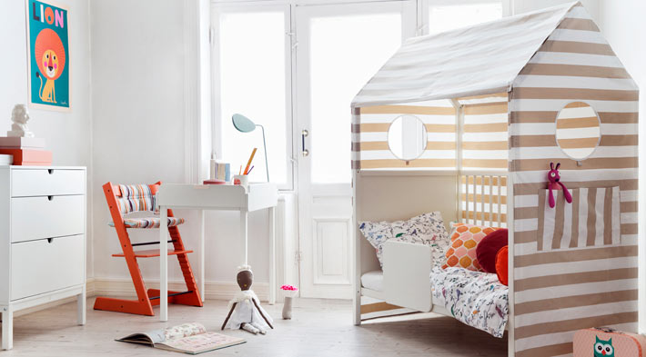 Креативные домики из детских кроватей